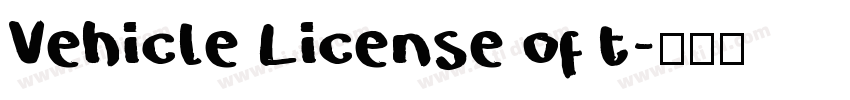 Vehicle License of t字体转换